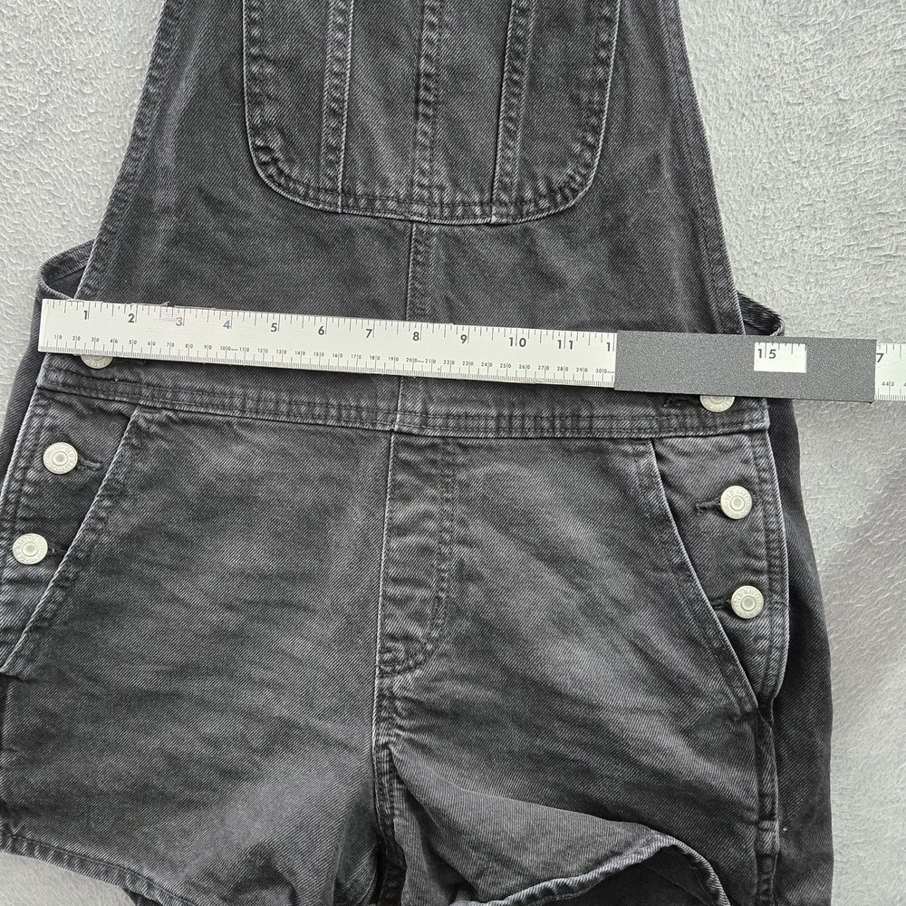 Old Navy Women Shorts S‎ Black Shortalls Twill Button 3" Inseam - Picture 5 of 9